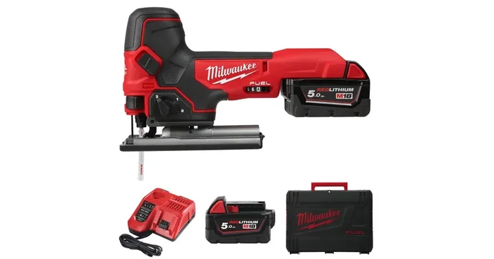 Scie sauteuse M18 Fuel™ avec 2 batteries 5 Ah et chargeur – MILWAUKEE