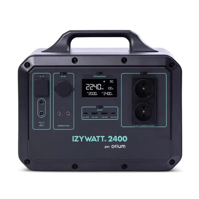 Station d‘énergie portative Orium IZYWATT 2400 2240Wh prise 2x230V