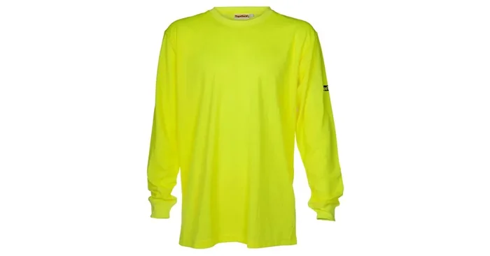 T-shirt jaune haute visibilité à manches longues, taille M – TAPETECH
