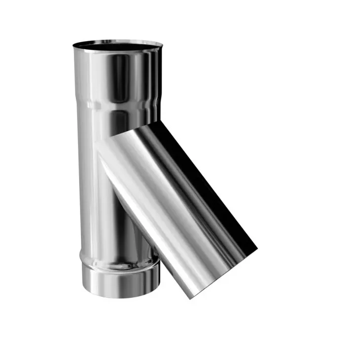 Té oblique TEN en inox 304 135° pour bois, gaz et fuel