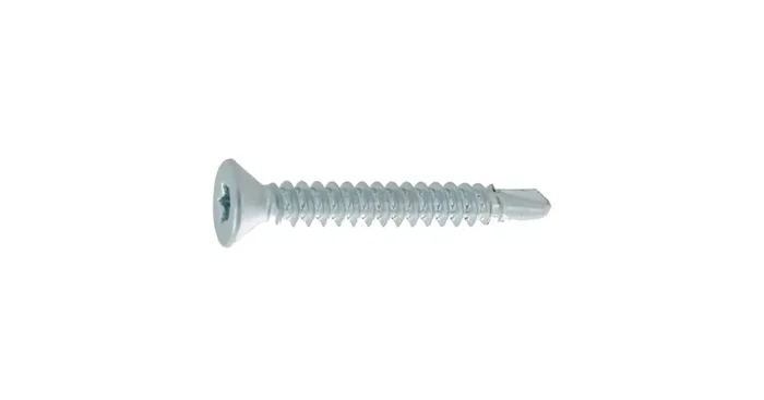 Vis autoperceuse tête fraisée Torx, acier zingué blanc, 4,8 x 70 mm, 250/bte – VISWOOD