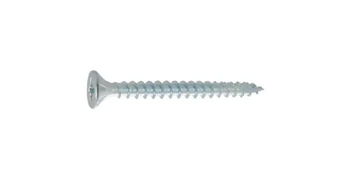 Vis bois et aggloméré TF PZ ZN, ailettes sous tête, pointe cutting, 4,5 x 25 mm, 500/bte – VISWOOD