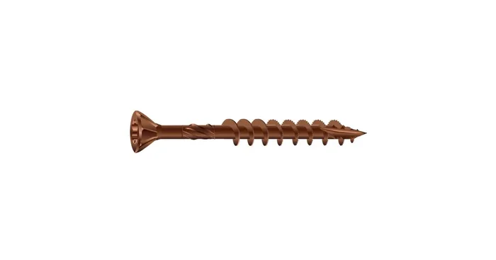 Vis terrasse technique tête réduite Torx, Inox A2 brunie, 5 x 60 mm, 200/bte – VISSAL